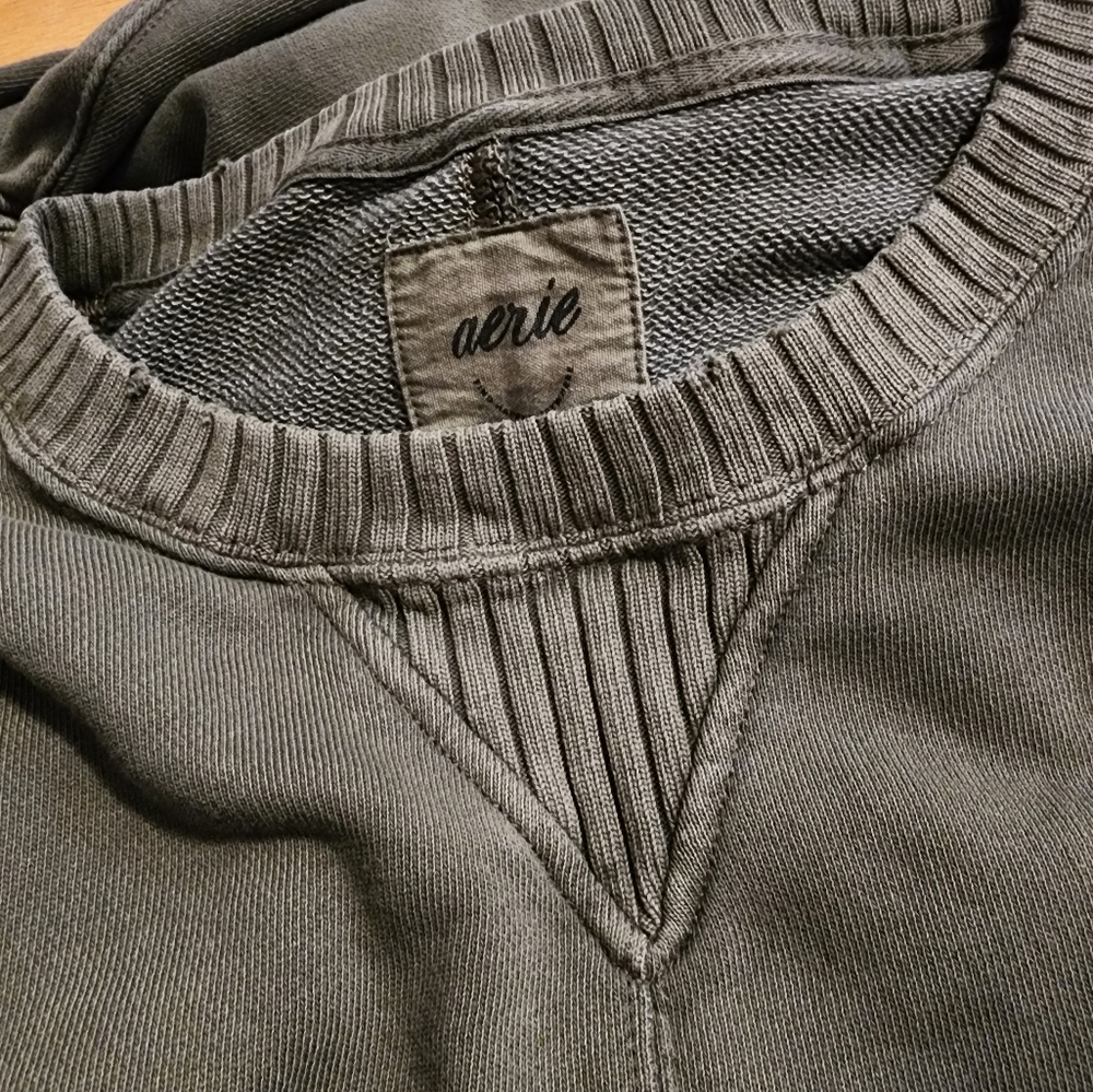 Aerie Oversized Sweatshirt Raw Edged Sweatshirt